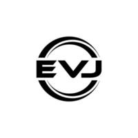 evj brev logotyp design i illustration. vektor logotyp, kalligrafi mönster för logotyp, affisch, inbjudan, etc.