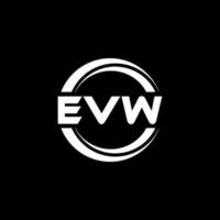 evw brev logotyp design i illustration. vektor logotyp, kalligrafi mönster för logotyp, affisch, inbjudan, etc.