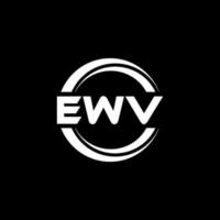 ewv brev logotyp design i illustration. vektor logotyp, kalligrafi mönster för logotyp, affisch, inbjudan, etc.