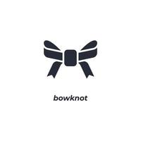 Vektorzeichen Bowknot-Symbol ist auf einem weißen Hintergrund isoliert. Symbolfarbe editierbar. vektor