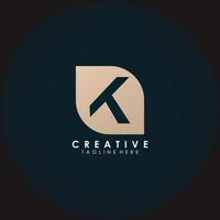 abstraktes Corporate-Branding-Logo-Design, Logo-Template-Design mit Buchstabe k-Symbol vektor