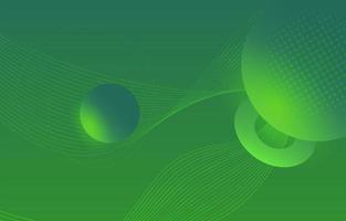 grüner Hintergrund mit schwebender Kugel vektor