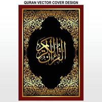 islamic bok omslag design och arabiska gräns ram. vektor