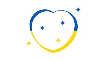 Herz in ukrainischen Farben vektor