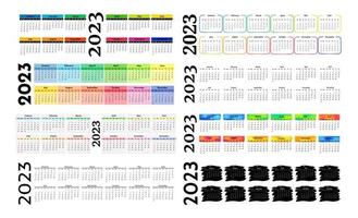 kalender för 2023 isolerat på en vit bakgrund vektor