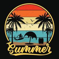 Sommerzeit-T-Shirt-Design vektor