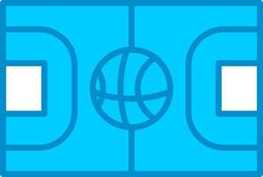 Basketballplatz kreatives Icon-Design vektor