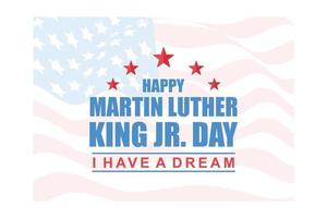 Happy Martin Luther King Day Nationalfeiertag Banner Design, flacher Vektor moderne Illustration