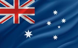 Flagge von Australien. 3D-Vektorbanner vektor