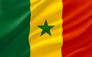 Flagge von Senegal. 3D-Vektorbanner vektor