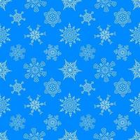 sömlös jul blå mönster med slumpmässig dragen snöflingor vektor