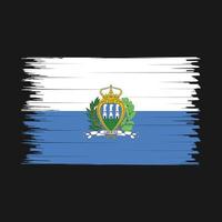 san marino flagga borste vektor