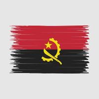 Angola Flaggenpinsel vektor