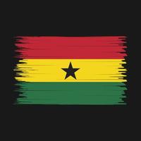 Ghana Flaggenpinsel vektor