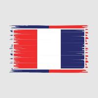 Frankreich Flagge Pinsel vektor