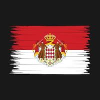 Bürste für Monaco-Flagge vektor