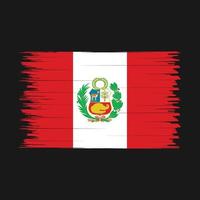 Peru Flagge Pinsel vektor