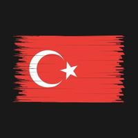 Türkei Flaggenpinsel vektor