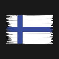 Finnland Flaggenpinsel vektor