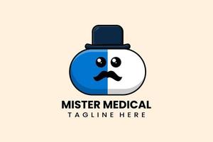 Flache moderne Vorlage Mister Medical Logo Vektor