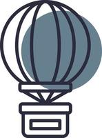 Heißluftballon kreatives Icon-Design vektor