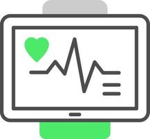 EKG-Monitor kreatives Icon-Design vektor