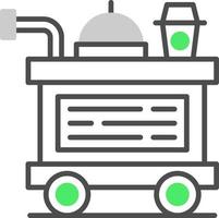 Food Trolley kreatives Icon-Design vektor