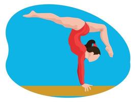 kvinna olympiska spel gymnast illustration. vektor