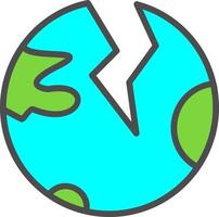 jordbävning vektor ikon design