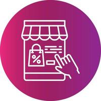 Online-Shopping kreatives Icon-Design vektor