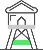 Wachturm kreatives Icon-Design vektor