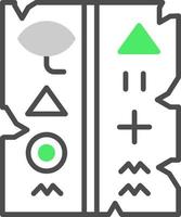 Hieroglyphe kreatives Icon-Design vektor