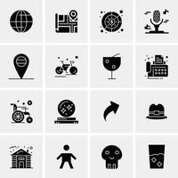 16 universelle Business-Icons Vektor kreative Icon-Illustration zur Verwendung in Web- und Mobilprojekten