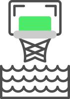 kreatives Icon-Design für Wasserbasketball vektor