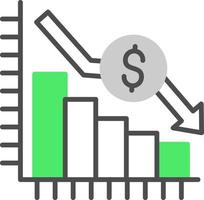 Balkendiagramm kreatives Icon-Design vektor