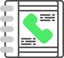 Telefonbuch kreatives Icon-Design vektor