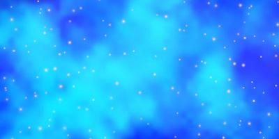 hellblauer Vektorhintergrund mit bunten Sternen. vektor