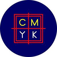 kreatives CMYK-Icon-Design vektor