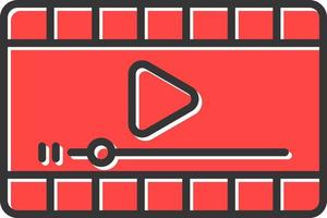 Video-Player kreatives Icon-Design vektor