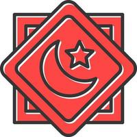 Rub el Hizb kreatives Icon-Design vektor