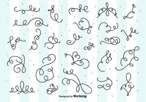 Free Curls und Swirls Vector Set