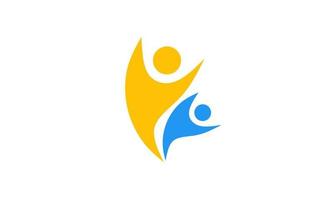 abstraktes People-Logo für Community-Event, Spirituosenmarke, Teamarbeit, Erfolgsunternehmen vektor