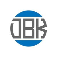 dbk brev logotyp design på vit bakgrund. dbk kreativ initialer cirkel logotyp begrepp. dbk brev design. vektor