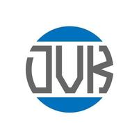 dvk-Brief-Logo-Design auf weißem Hintergrund. dvk creative initials circle logo-konzept. dvk Briefgestaltung. vektor
