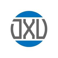 DXV-Brief-Logo-Design auf weißem Hintergrund. dxv kreative Initialen Kreis Logo-Konzept. dxv-Briefgestaltung. vektor