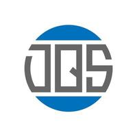 dqs-Brief-Logo-Design auf weißem Hintergrund. dqs creative initials circle logo-konzept. dqs Briefgestaltung. vektor