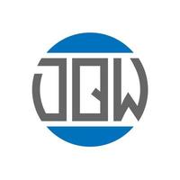dqw brev logotyp design på vit bakgrund. dqw kreativ initialer cirkel logotyp begrepp. dqw brev design. vektor