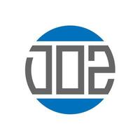 doz-Brief-Logo-Design auf weißem Hintergrund. doz kreative Initialen Kreis-Logo-Konzept. doz Briefgestaltung. vektor