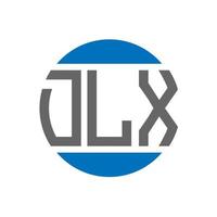 dlx brev logotyp design på vit bakgrund. dlx kreativ initialer cirkel logotyp begrepp. dlx brev design. vektor