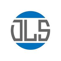 DLS-Brief-Logo-Design auf weißem Hintergrund. dls kreative Initialen Kreis Logo-Konzept. dls Briefgestaltung. vektor
